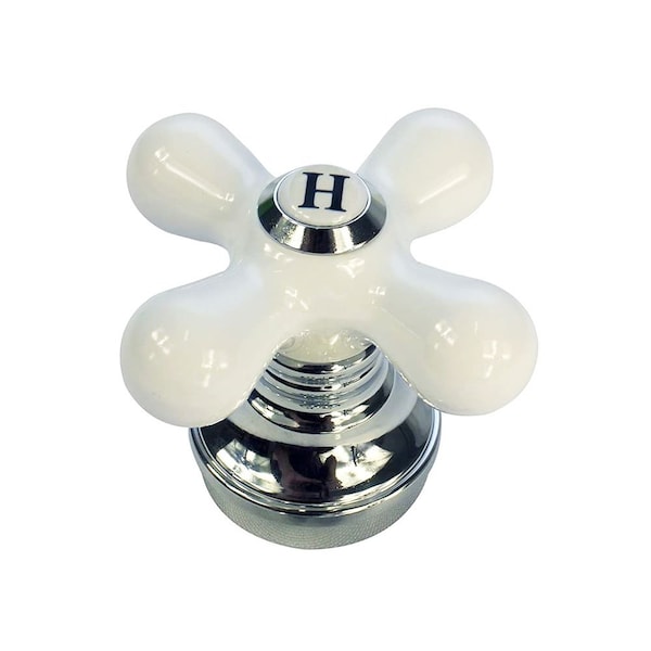 Thrifco Plumbing Porcelain Cross-Arm Faucet Handle, Price Pfister, Base and Hot 9400007 - main